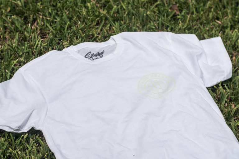 Savage Hearted Glow in the dark logo tee (White)