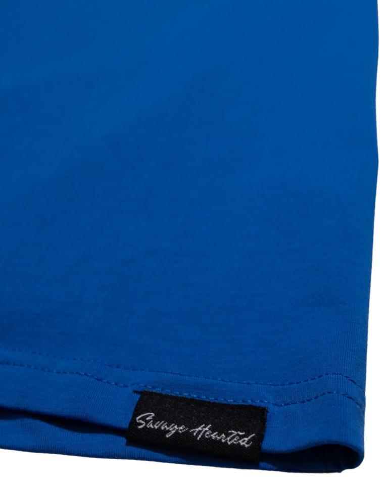 Savage Hearted Logo Embossed Premium Shirt (Blue)