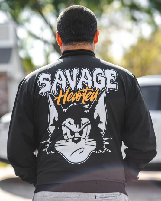 Savage Hearted Angry cat - bomber jacket