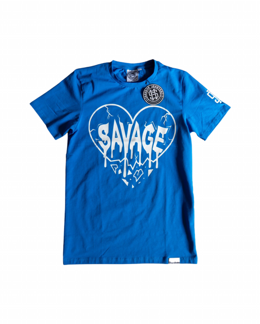 Broken Savage – Glow in the Dark Premium T Shirt (Blue)
