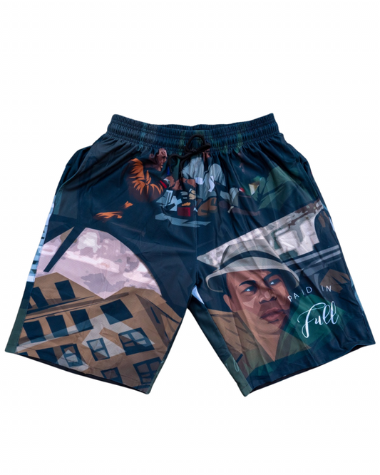 Pantalones cortos de malla Paid n Full art