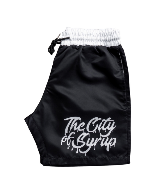 The City of Syrup Shorts Blk & Wht